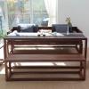 Farmhouse Solid Wood Bench, Old Elm, 120 cm/47 in view 3