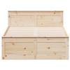 Willood Bed Frame with Drawers 135 x 190 cm, Rectangular Headboard, Natural, No Mattress view 4