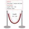 2-Pack Velvet Stanchion Ropes with Hooks, 50–150 cm view 3