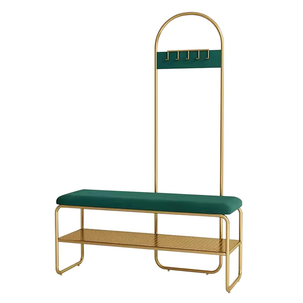 Coat Rack with Shoe Bench