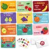 ZapDesk Valentine's Day Cards for Kids, 9 Unique Fruit Designs, 4.7 x 3.2 in, 36 Cards with Envelopes and Matching Stickers view 1