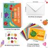 ZapDesk Valentine's Day Cards for Kids, 9 Unique Fruit Designs, 4.7 x 3.2 in, 36 Cards with Envelopes and Matching Stickers view 2