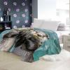 Dark Green Otter Plush Fleece Blanket, 130 x 150 cm view 3
