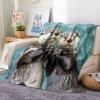 Dark Green Otter Plush Fleece Blanket, 130 x 150 cm view 4