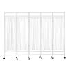 XWOEOAOQ Mobile Medical Privacy Screen, 1.83 m High, Foldable Partition with 3, 4, or 5 Panels and Wheels, White view 1