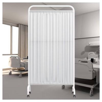 XWOEOAOQ Medical Privacy Screens, Divider for Standing Doors (White, 5 Panels)