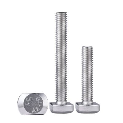 Square-Head Screws, T-Bolts M5 M6 M8 M10 M12, 304 Stainless Steel, 30 mm, 5-Piece M6 (M12 × 25 mm)