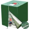 GCYEIDMA IBC Tank Cover with Zipper, 330 Gallon, 210D Oxford Fabric, 1,000 L Outdoor Water Tank Protective Cover (Black/Green) view 1