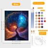 TANGFEIY Tree Wisdom Paint-by-Numbers Set with Frame, 40 x 50 cm view 2