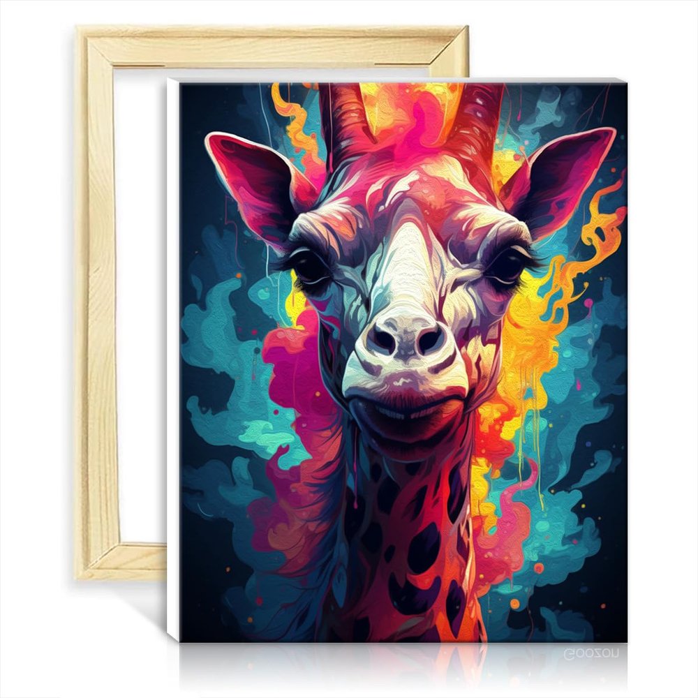 TANGFEIY Paint by Numbers Kit, Giraffe, 40 x 50 cm, Unframed