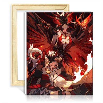 TANGFEIY Paint by Numbers Wall Art Set, Genshin Impact La Signora, 30 x 40 cm