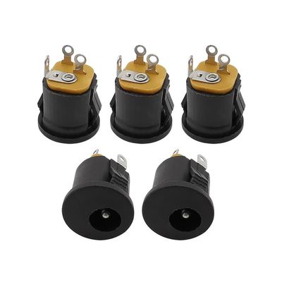 50-Piece DC022K 5.5 × 2.1 mm DC Power 3-Pin Female Panel-Mount Jack Connector