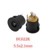50-Piece DC022K 5.5 × 2.1 mm DC Power 3-Pin Female Panel-Mount Jack Connector view 2
