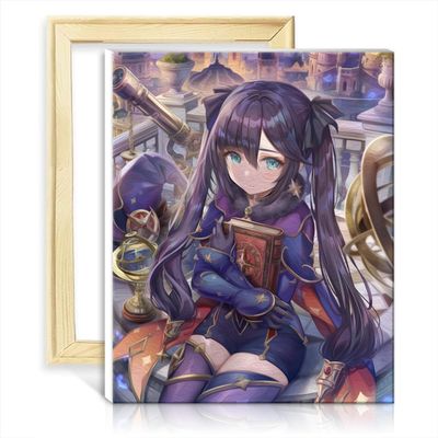 TANGFEIY Paint by Numbers Set, Genshin Impact Mona, for Adults and Beginners, with Brushes and Acrylic Paint, Wall Decor, Gift, Unframed (40 x 50 cm)
