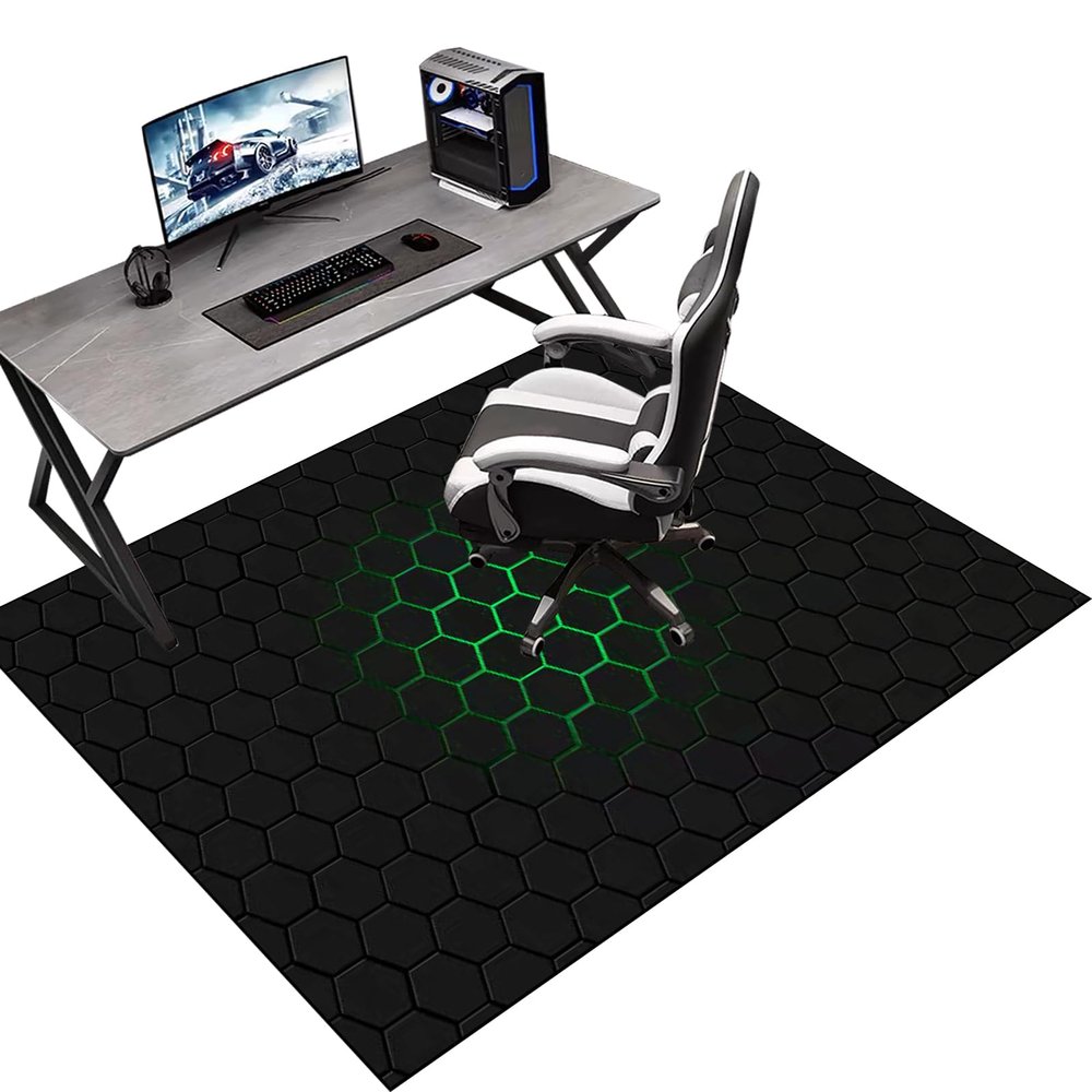 Tkuhknag Office Chair Mat, Non-Slip Floor Protector, 60 x 100 cm