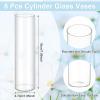 Glass Cylinder Vases, 18 cm, Clear, Set of 6 view 2