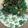 30 in Christmas Tree Skirt, Farmhouse Rustic Tree Mat, Happy St. Patrick's Day, Soft Plush Tree Skirt for Holiday Party Decor view 3