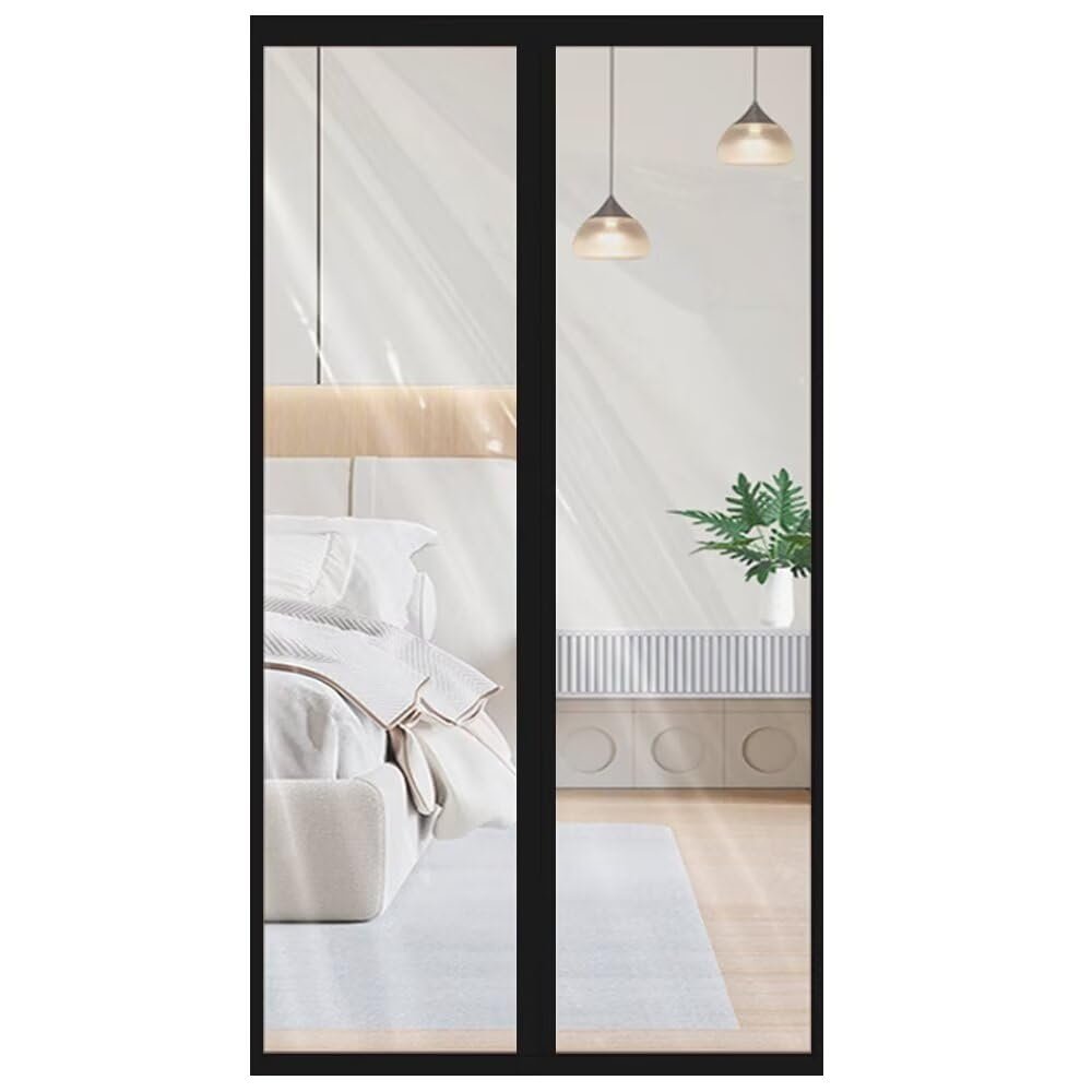 Thermal Door Curtain with Magnets, Black, 155 x 200 cm