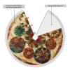 Christmas Tree Skirt with Medallion Pattern, 30 in, Thick Tassel-Trim Tree Skirt for Indoor and Outdoor Use view 4