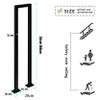 Nordic-Style Black Iron Stair Railing, 95 cm view 2