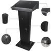 GXJBGYUSFT Freestanding Iron Lectern with Slanted Surface view 4