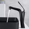 XFMZFUBD Tall Pull-Out Touch-On Bathroom Sink Faucet, Hot and Cold, Brass, Black (Noir) view 1