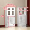 LLYLAFDC Radiator Cover Storage Cabinet with 2 Doors and Shelf, Protective Modern Pipe Cover (L70 × H120 × W20 cm / 27 × 43 × 8 in) view 2