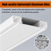 Aluminum Double-Track Curtain Rail | Sturdy and Modern | 1–6 m Length | White | Includes Mounting Hardware | For Flat Bay Windows and Room Dividers (Gray, 1.5 m/4.92 ft) view 3