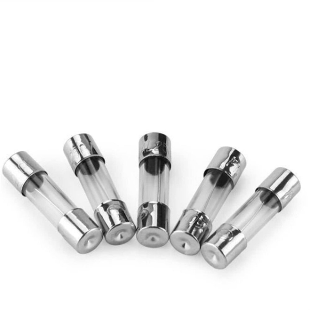 MOOEDJKL 50-Piece 250 V Fast-Acting Glass Fuse Set, 5 x 20 mm and 6 x 30 mm, 0.1/0.2/0.3/0.5/1/2/3/4/5/6/8/10/15/20/25/30 A (50 pcs, 6 x 30 mm, 8 A)