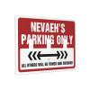 KAXW Nevaeh's Parking Only Decorative 3-Gang Light Switch Wall Plate view 1