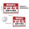 KAXW Nevaeh's Parking Only Decorative 3-Gang Light Switch Wall Plate view 2