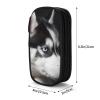 Black Husky Pencil Case, Large Capacity, Double-Layer Organizer view 3