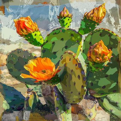 Paint by Numbers Cactus Kit for Adults, 70 x 95 cm, Unframed