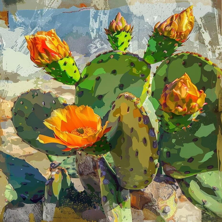 Paint by Numbers Cactus Kit for Adults, 70 x 95 cm, Unframed