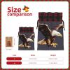 3D Pattern Christmas Drawstring Gift Bags, Eagle, Festive Santa Bags with Tags view 4