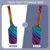 JTREHY Yoga Mat Carry Bag, Rainbow Stripe Pattern, with Storage Pockets, Fits Most Yoga Mats view 3