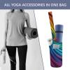 JTREHY Yoga Mat Carry Bag, Rainbow Stripe Pattern, with Storage Pockets, Fits Most Yoga Mats view 4
