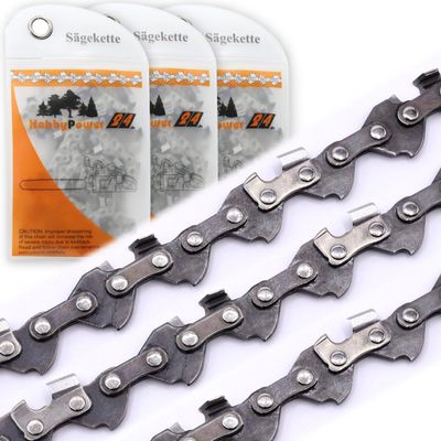 3-Pack Semi-Chisel Replacement Chains, 28 Drive Links, 1.1 mm, Compatible with WALTER Mini 12 V Li-Ion Cordless Pruning Saw
