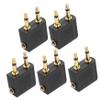 Housoutil 5-Piece Aircraft Audio Adapter, ABS and Zinc Alloy Headphone Adapter view 1