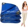 LDQBF Blue PVC Tarp, 2.5 x 17.5 m, 460 g/m², Waterproof view 1