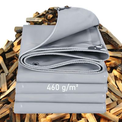 LDQBF PVC Tarp, 4.5 x 9.5 m, 460 g/m², Gray