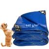 LDQBF Waterproof PVC Tarp, 0.5 x 40.5 m, 460 g/m², Weatherproof, UV-Protected, Reinforced Edges, Blue view 1