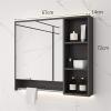 White Solid Wood Bathroom Mirror Cabinet view 2