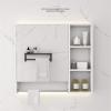 White Solid Wood Bathroom Mirror Cabinet view 3