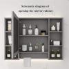 White Solid Wood Bathroom Mirror Cabinet view 4