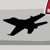 Jet Aircraft Army Plane Decal – Orange, 20 × 10 cm view 1