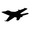 Jet Aircraft Army Plane Decal – Orange, 20 × 10 cm view 4