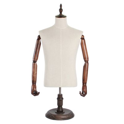 AITEKODVG Adjustable Male Mannequin Torso with Arms and Stand, Adult, Size M
