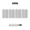 32-Piece Stainless Steel Corner Brackets with Screws view 2