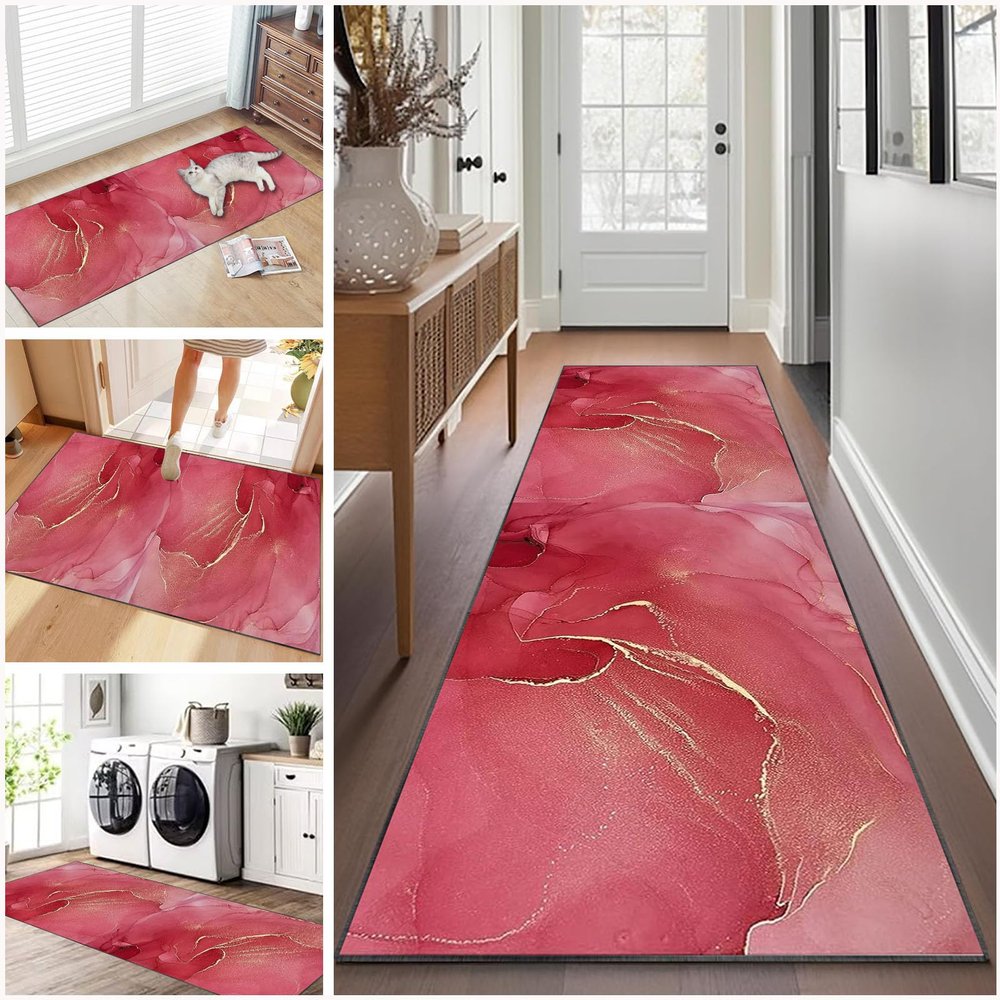 Washable Non-Slip Runner Rug for Hallway or Kitchen, 100 x 450 cm